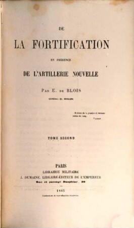 De la fortification en présence de l'artillerie nouvelle, 2