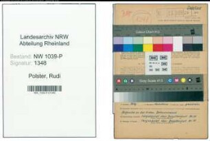 Entnazifizierung Rudi Polster , geb. 07.07.1907 (Lehrer)