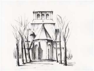 Johannesstift Berlin-Spandau Umbau Stiftskirche: Perspektivische Ansicht Apsis Entwurf