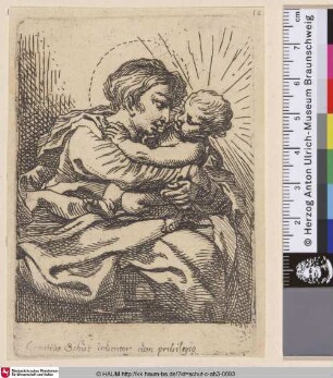 [Maria mit dem Kind auf dem Schoß; Virgin and Child, sitting, turned right]