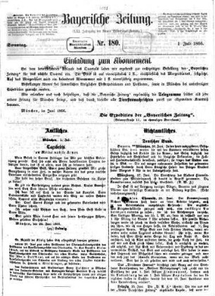 Bayerische Zeitung. Mittag-Ausgabe. 1866 = Jg. 61, [2] = Juli - Dez