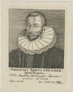 Bildnis des Johannes Ericvs Loescher
