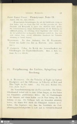 11. Fortpflanzung des Lichtes, Spiegelung und Brechung
