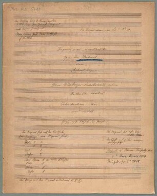 Hochzeit. Fragment einer unvollendeten Oper (1833). Introduction: Chor und Septett - BSB Mus.ms. 5620