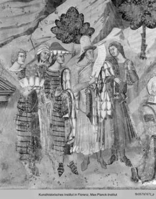 Wanddekoration : Anbetung der Könige (unteres Register)