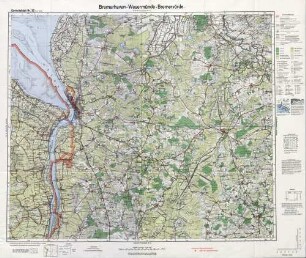 Reichskarte: Einheitsblatt 32 (1cm-Karte) Bremerhaven-Wesermünde-Bremervörde