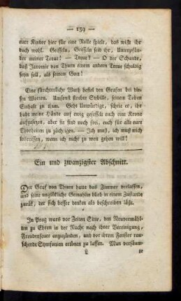 Ein und zwanzigster Abschnitt. - Dreyssigster Abschnitt.