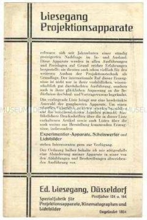 Liesegang Projektionsapparate