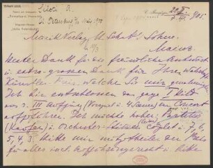 Brief an B. Schott's Söhne : 22.02.1905