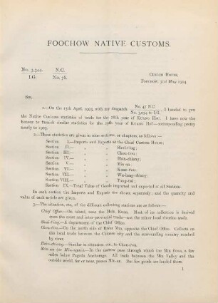 Foochow native customs