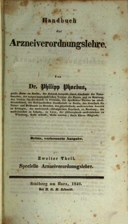 Handbuch der Arzneiverordnungslehre. 2. (1840)