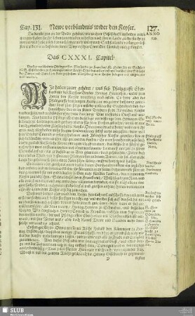 Das CXXXI. Capitel