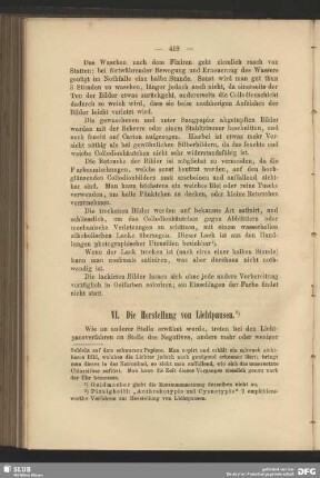 VI. Die Herstellung von Lichtpausen