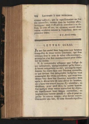 Lettre CCXXI-CCXXV