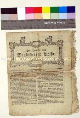Zeitung "Wandsbecker Bothe" Nr. 83