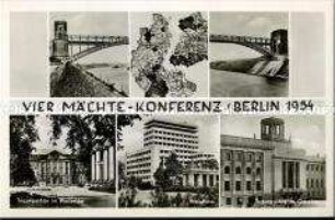 Postkarte zur Vier-Mächte-Konferenz in Berlin, mit Sonderbriefmarke