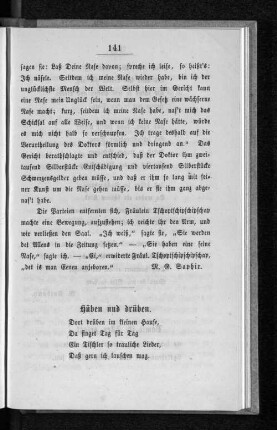 Hüben und drüben.