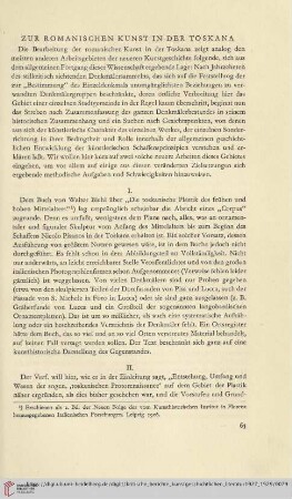 Zur romanischen Kunst in der Toskana