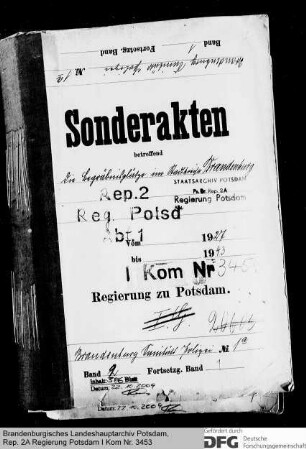 Anlegung von Begräbnisplätzen in Brandenburg (Havel)