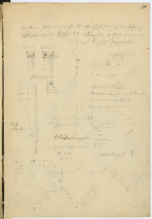 Zisterzienserkloster, Dobrilugk: Details (aus: Skizzen- und Fotoalbum 9)