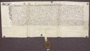 Margaretha, Anstet Knodels Witwe zu Dürrmenz, verkauft an den Kanzler Martin Amelius zu Pforzheim alle ihre liegenden Güter zu Niefern um 1.000 fl.