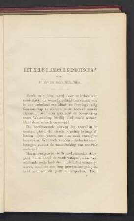 Het Nederlandsch Gennotschap voor Munt- en Penningkunde