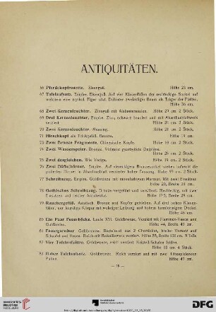 Antiquitäten (Nr. 66-109)