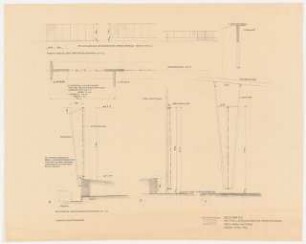 Dachgarten Deutsche Post, Frankfurt/Main: Technischer Plan, Windschutzgitterwände 1:50, 1:10, 1:1