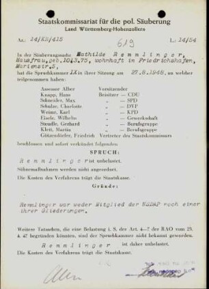 Remmlinger, Mathilde