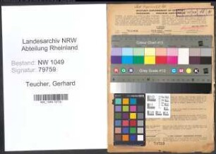 Entnazifizierung Gerhard Teucher , geb. 03.11.1900 (Ingenieur)