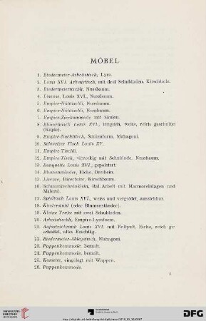 Möbel (Nr. 1-44)
