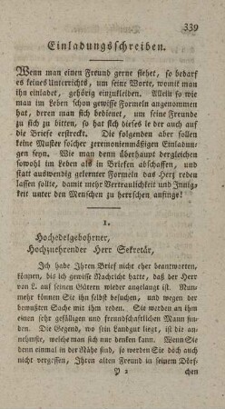 Einladungsschreiben