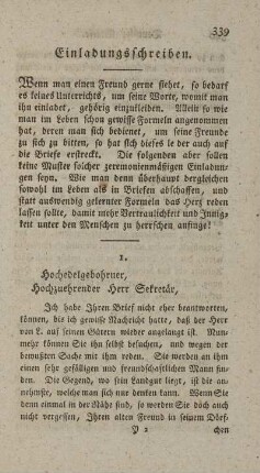 Einladungsschreiben