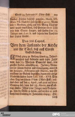 Das XXI. Capitel.