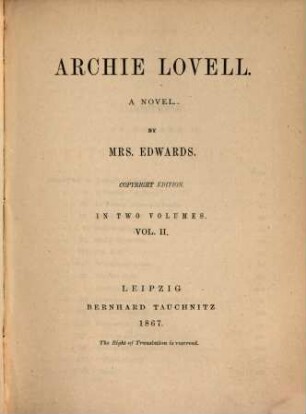 Archie Lovell : a novel. 2