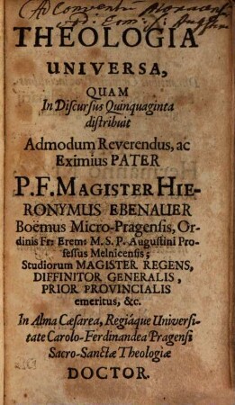 Theologia universa