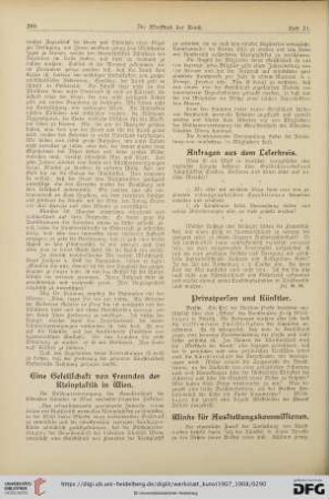 Privatperson und Künstler