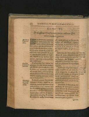 Caput VI. De Casibus Conscientiae circa cultum Dei externum in genere.