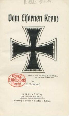 Vom Eisernen Kreuz
