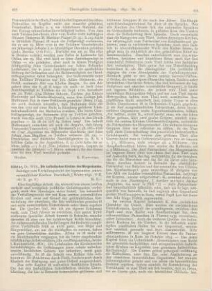 493-495 [Rezension] Köhler, Wilhelm, Die katholischen Kirchen des Morgenlandes