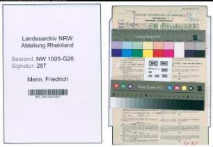 Entnazifizierung Friedrich Menn , geb. 08.12.1900 (Kassenleiter)