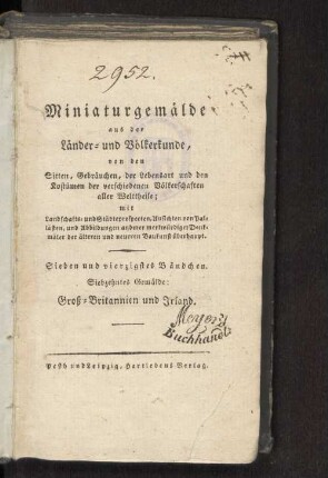 Theil 2: Groß-Britannien und Irland : Mit 27 Kupfern