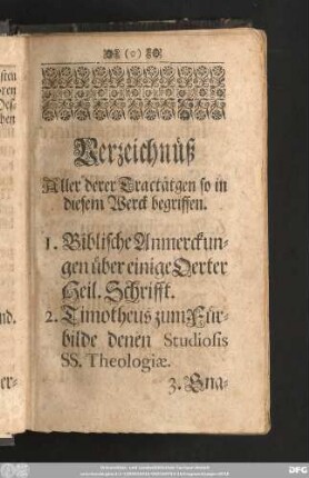 [Anmerckungen über Einige Oerter Heiliger Schrifft]