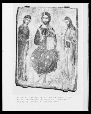 Thronender Christus, Maria und Johannes