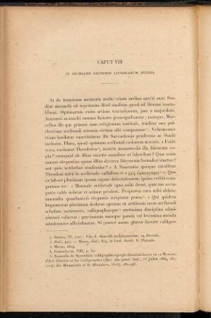 Caput VIII In Studiano cœnobio litterarum studia