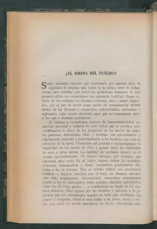 ¿El idioma del futuro?