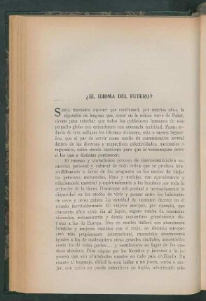 ¿El idioma del futuro?
