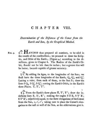 Chapter VIII. Determination of the Distances of the Comet from the Earth and Sun, by the Graphical Method.