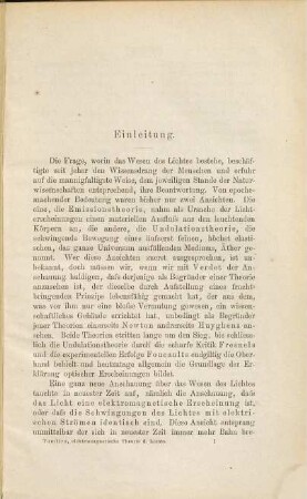 Die elektromagnetische Theorie des Lichtes