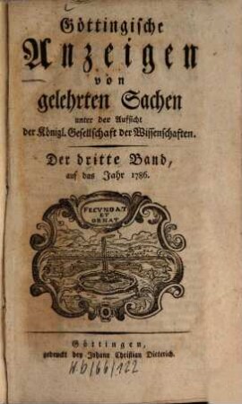 Göttingische Anzeigen von gelehrten Sachen. 1786, 3